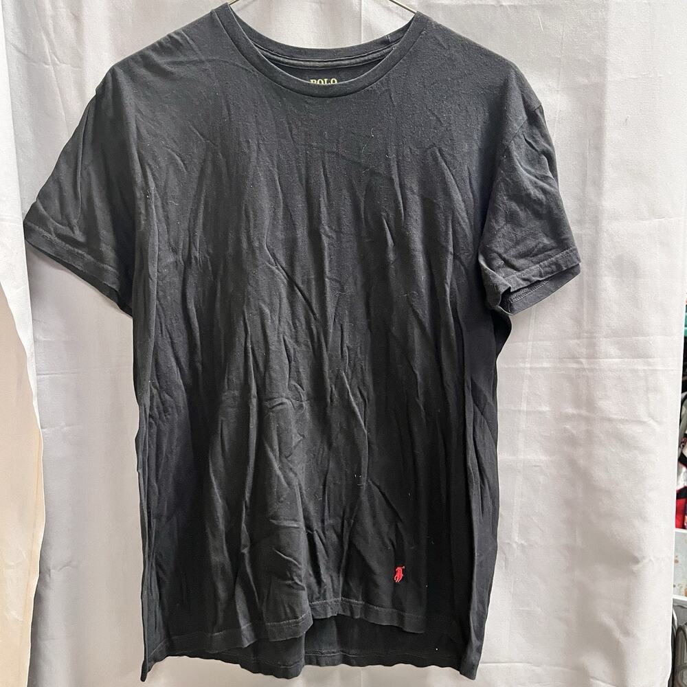 black Polo Ralph Lauren short sleeve t-shirt with a red logo Size Large BR2174